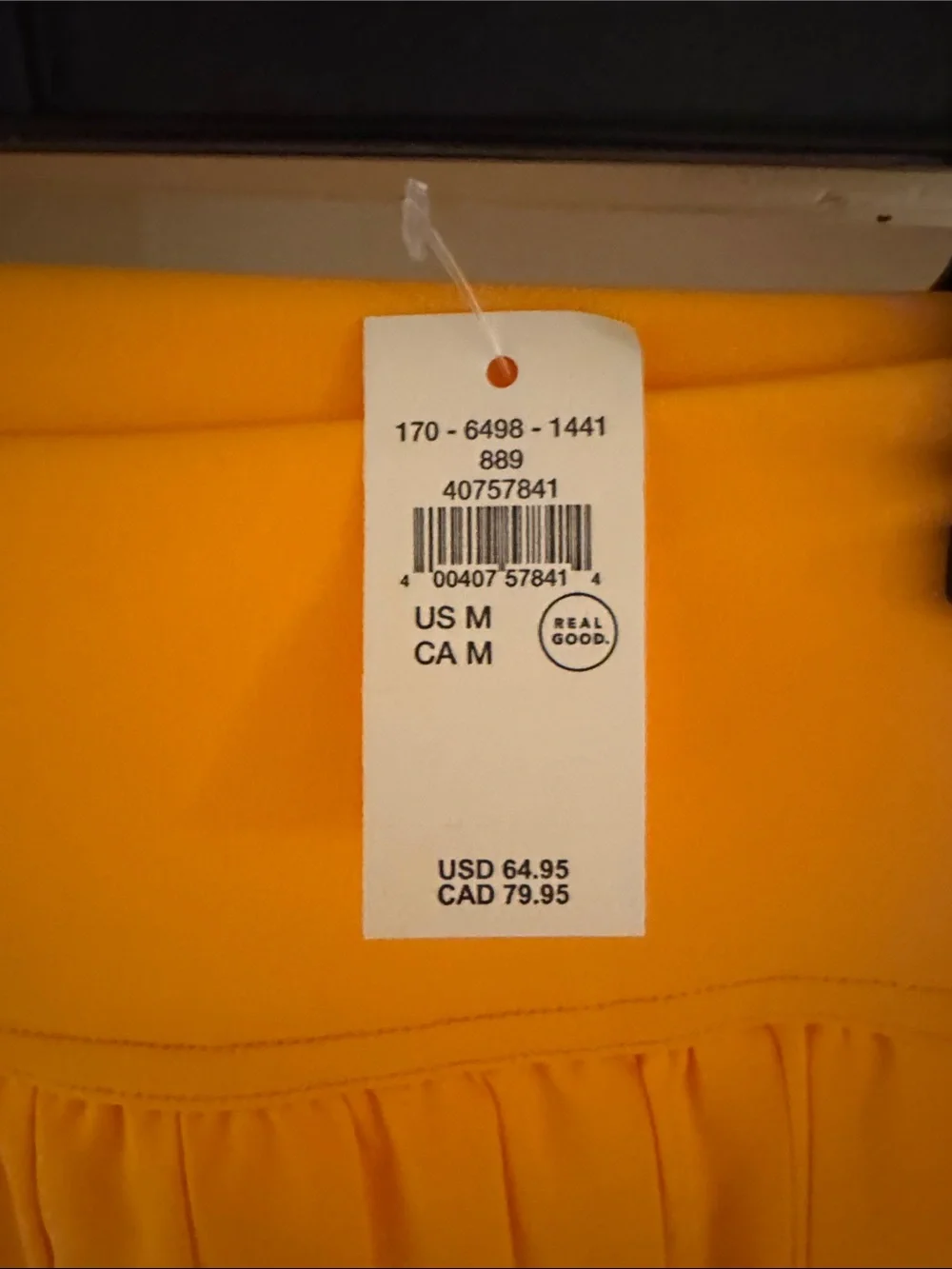 Offline by Aerie Vibrant Orange Pleated Tennis Skort with White Hem - Picture 3 of 5